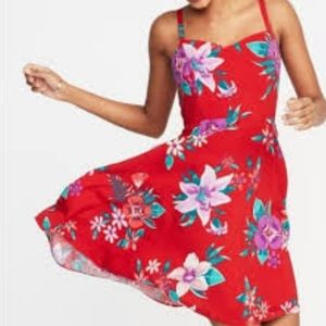 Old Navy Red Floral Summer Dress